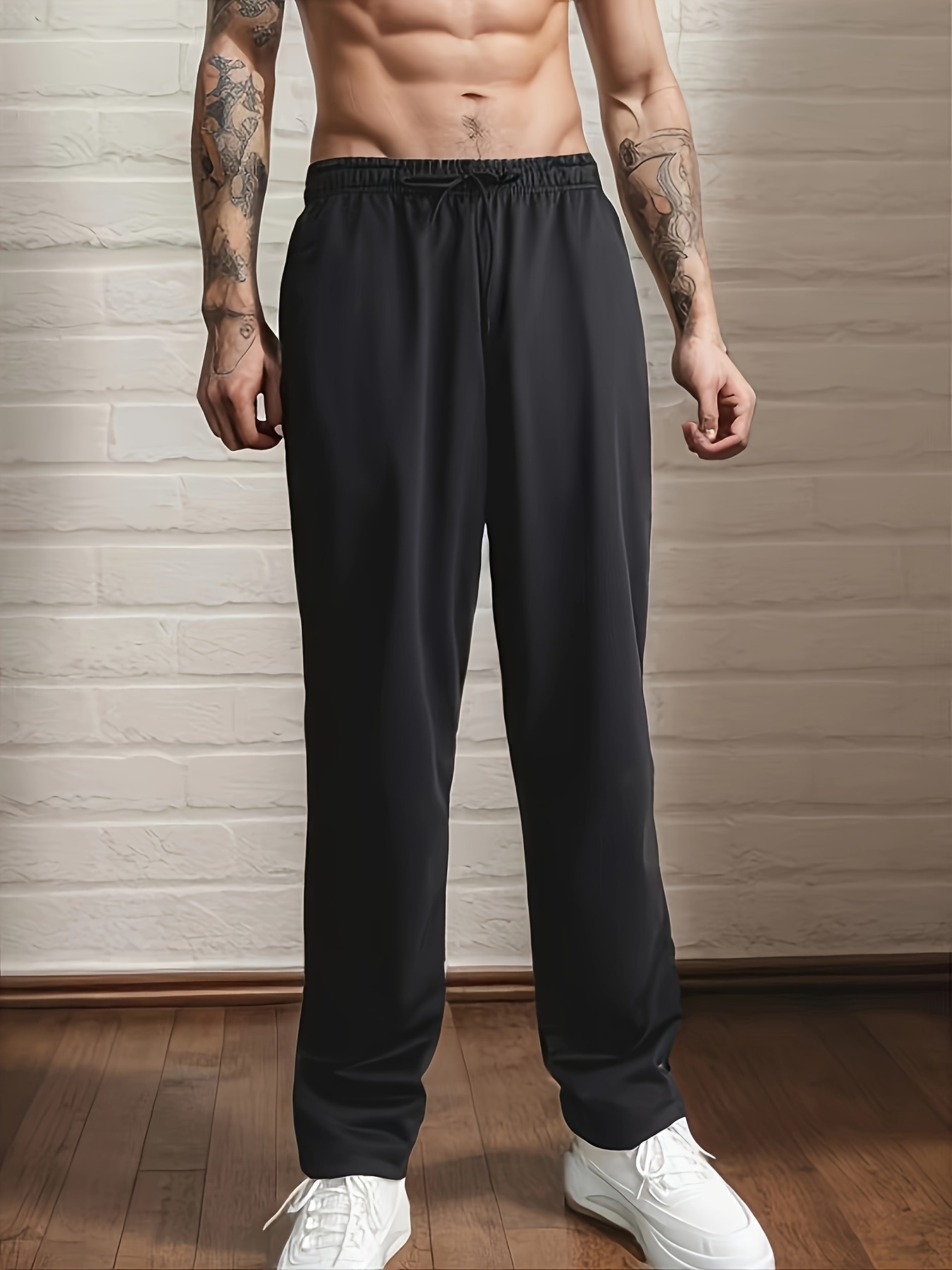 Men's Fashionable Drawstring Casual Sports Loose Pants Trousers, Suitable For Outdoor Sports, Comfortable And Versatile
