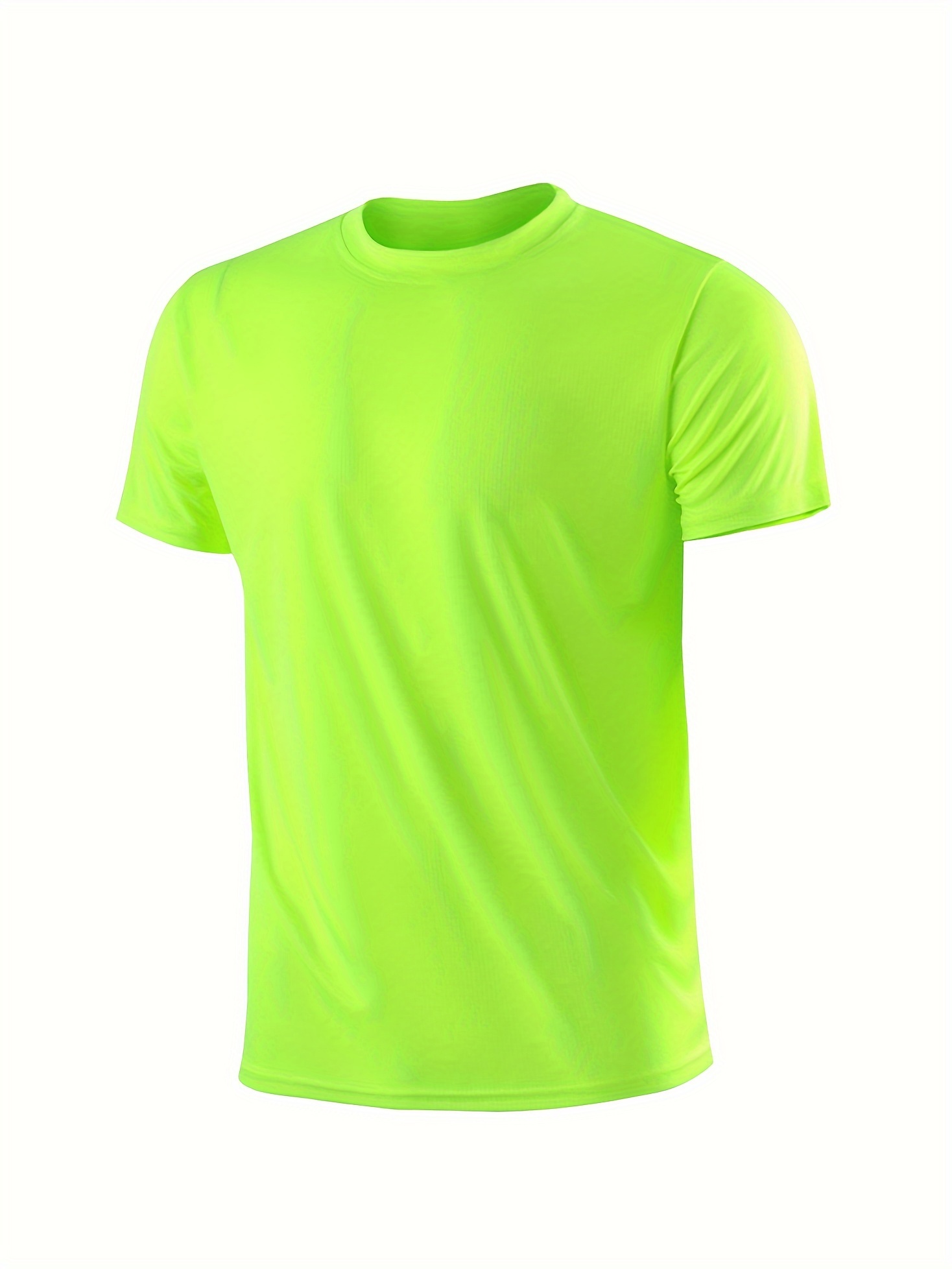 Mens Performance Short Sleeve T-Shirt - Quick Drying, Lightweight & Breathable - Ideal for Running, Training, Fitness, Gym - Solid Color, Comfortable Fit, Everyday Workout Gear