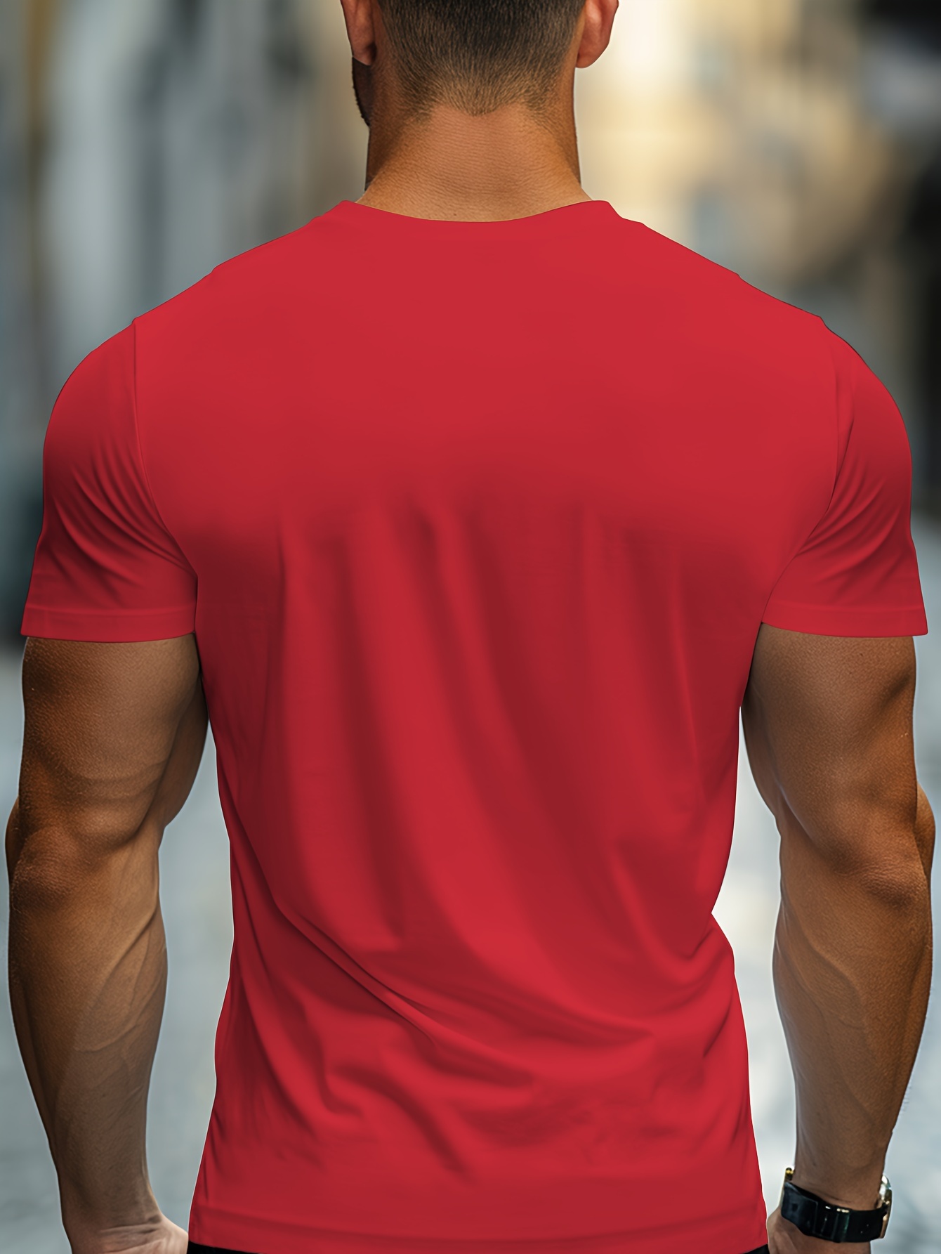 Premium Mens Solid Short Sleeve Crew Neck T-Shirt - Ultra-Breathable, Lightweight, Daily & Outdoor - Comfort Fit for Summer Casual Style