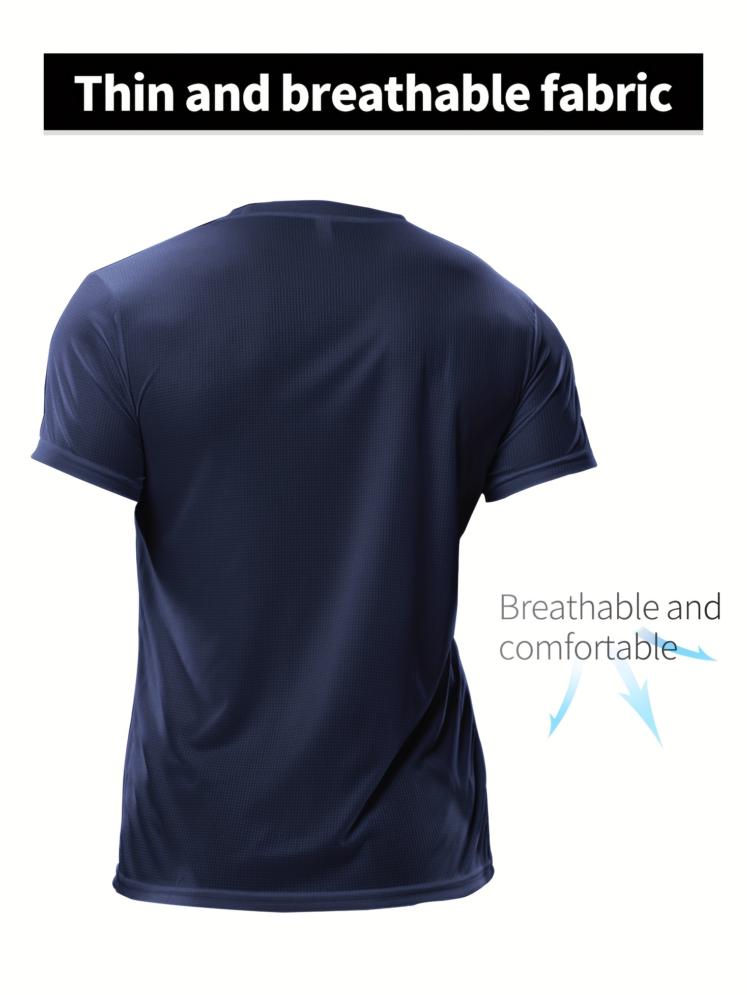 Mens Ultra-Fast Drying, Ventilated Sport T-Shirts - Super Lightweight for Summer Fitness & Gym Training