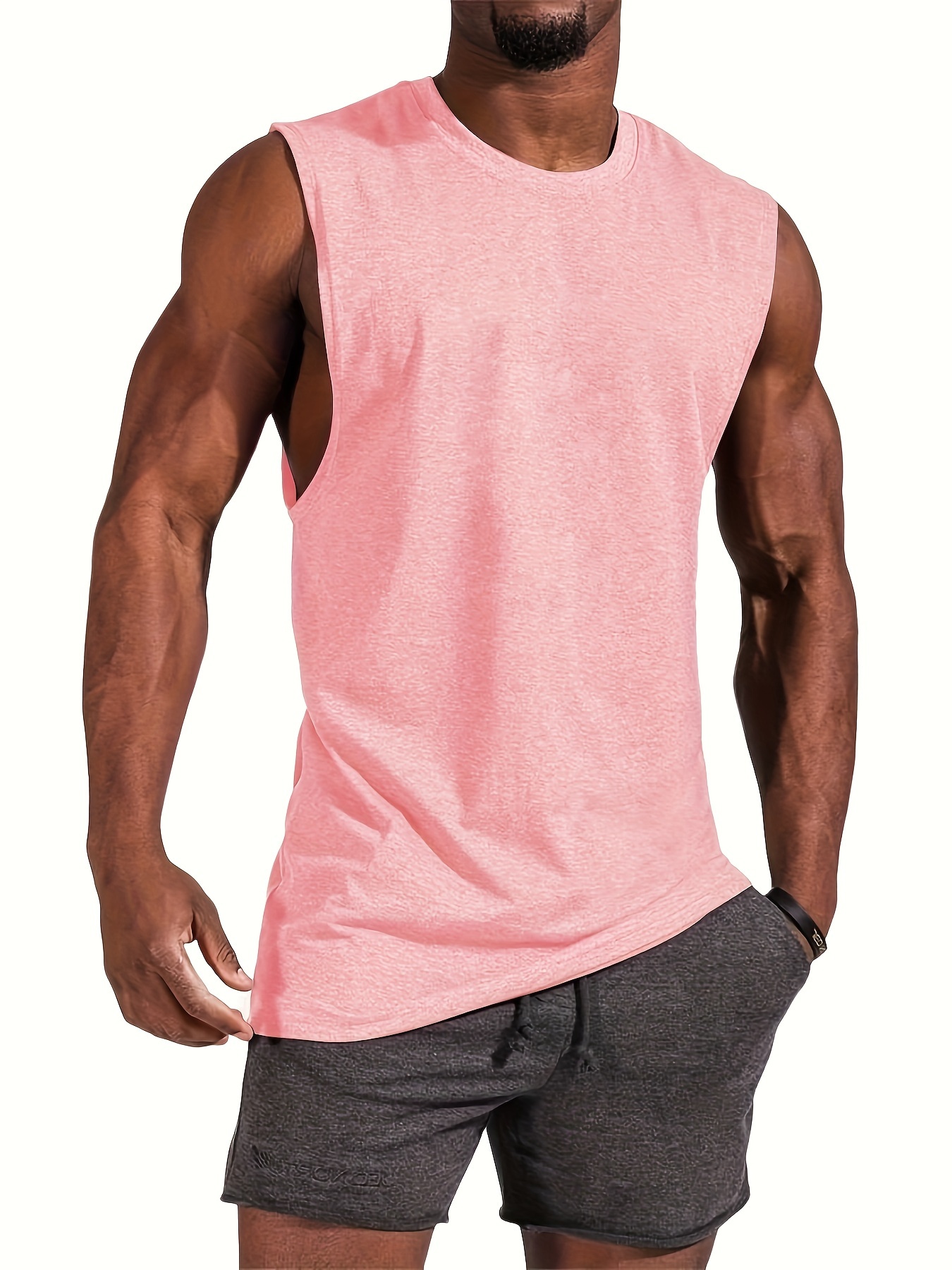 Summers Essential Loose Fit Sleeveless Tank Top - Quick Dry, Moisture-Wicking, Breathable, Slight Stretch Polyester Fabric - Ideal for Mens Sports, Gym, Bodybuilding, Running, Training, and Everyday Wear