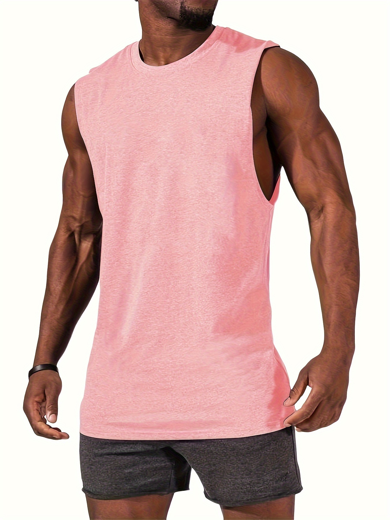 Summers Essential Loose Fit Sleeveless Tank Top - Quick Dry, Moisture-Wicking, Breathable, Slight Stretch Polyester Fabric - Ideal for Mens Sports, Gym, Bodybuilding, Running, Training, and Everyday Wear