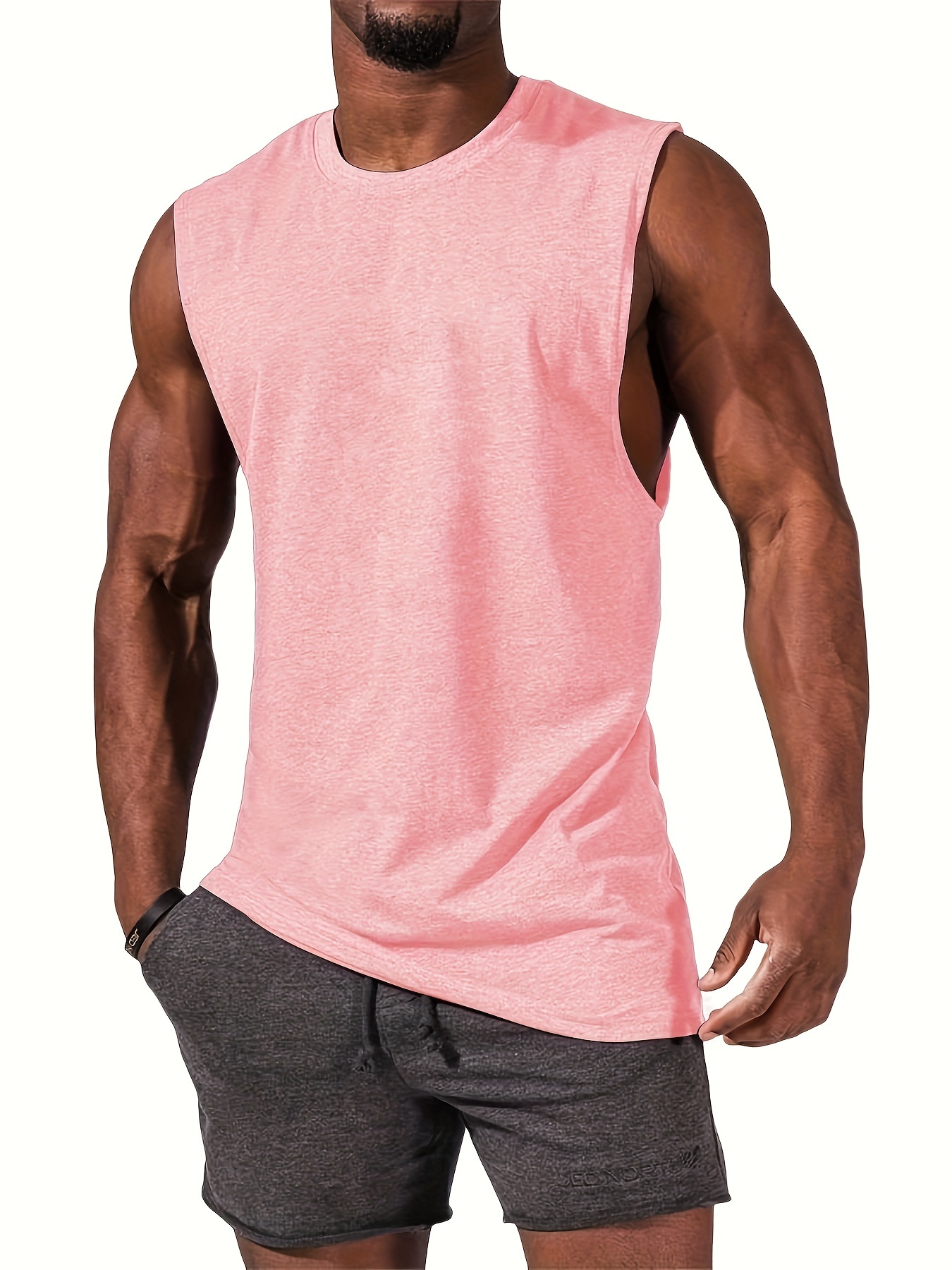 Summers Essential Loose Fit Sleeveless Tank Top - Quick Dry, Moisture-Wicking, Breathable, Slight Stretch Polyester Fabric - Ideal for Mens Sports, Gym, Bodybuilding, Running, Training, and Everyday Wear