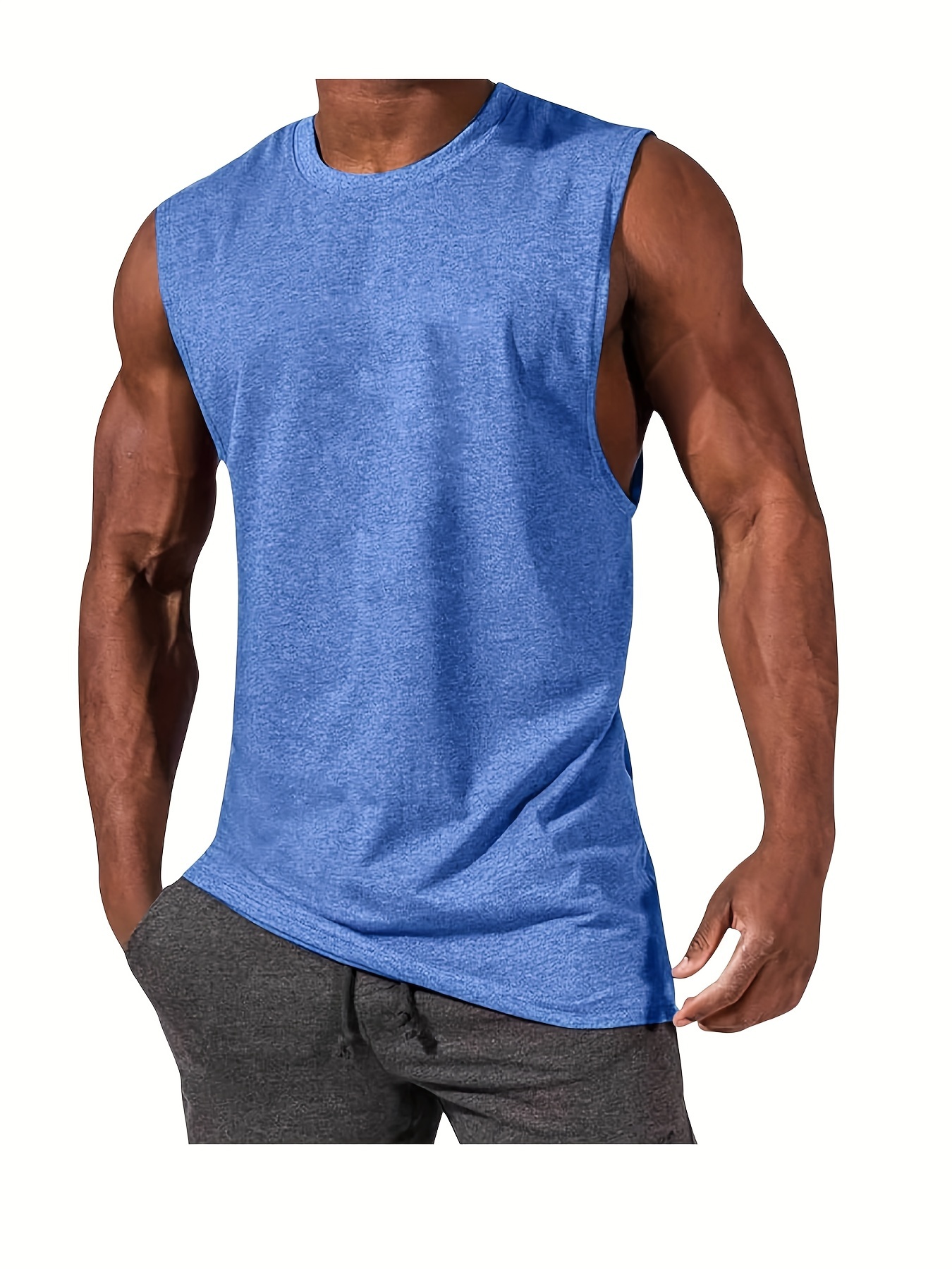 Mens Ultra-Breathable Featherweight Tank Top - Summer-Ready Gym-Perfect for an Active Lifestyle - Stylish Solid Color