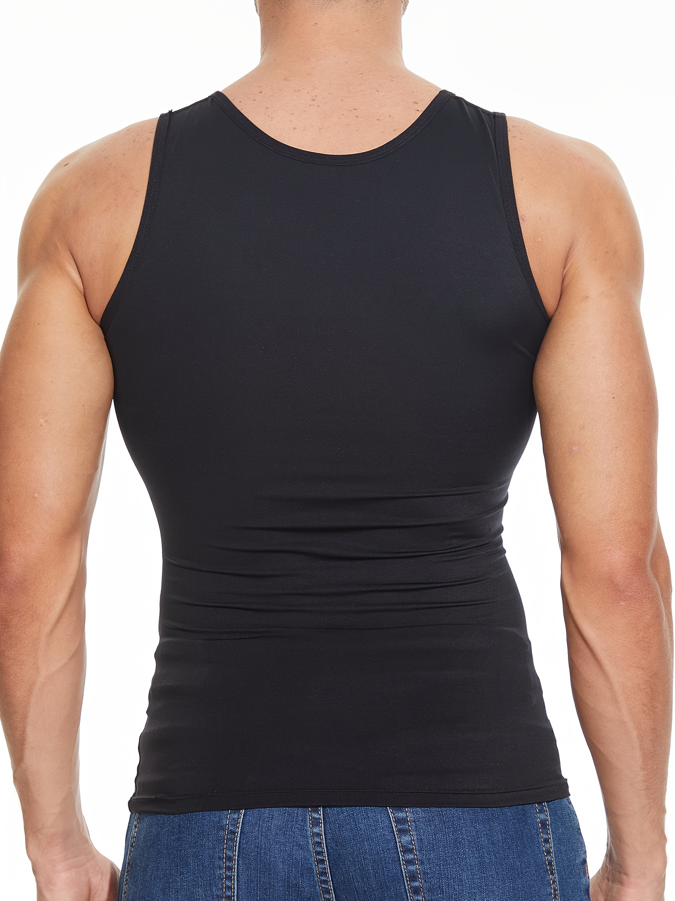 Men's Shapewear Tank Top Slimming Compression Shirt, Sweat Vest, Abdominal Control, Posture Enhancer, Base Layer Top