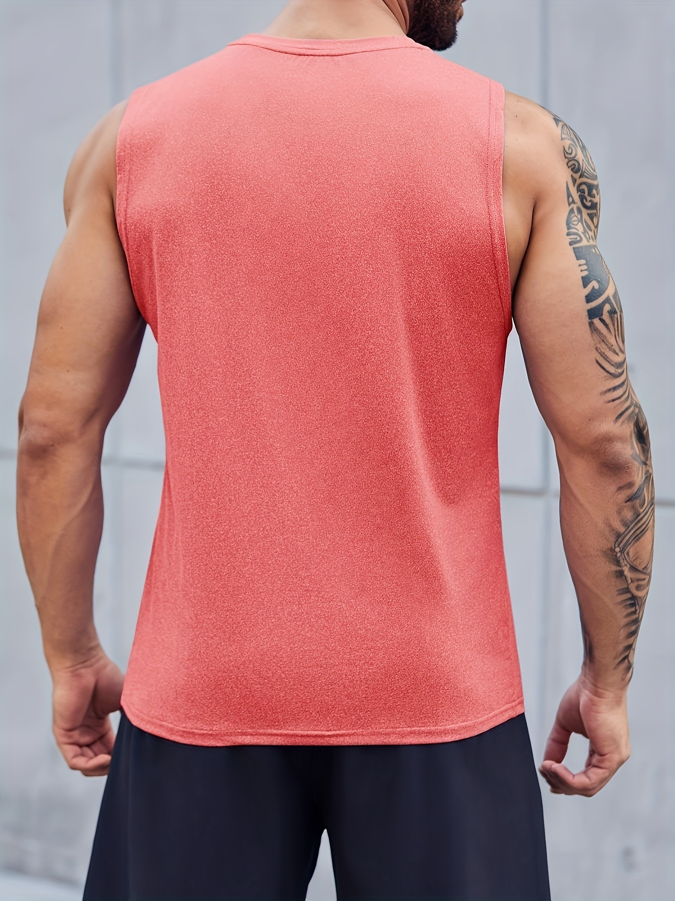 Mens Loose Fit Sleeveless Tank Top Crewneck Shirt - Soft Medium Stretch Polyester Fabric, Pullover Design, Perfect for Summer Sports - Runcati Brand