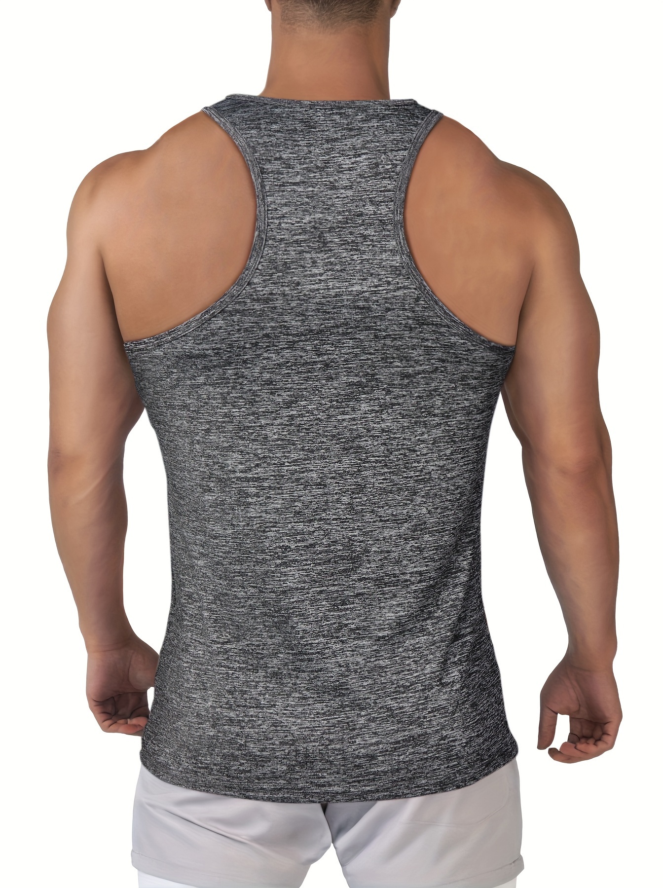 Summer Men's Quick Dry Moisture-Wicking Breathable Tank Tops, Athletic Gym Bodybuilding Sports Sleeveless Shirts, For Running Training, Men's Clothing